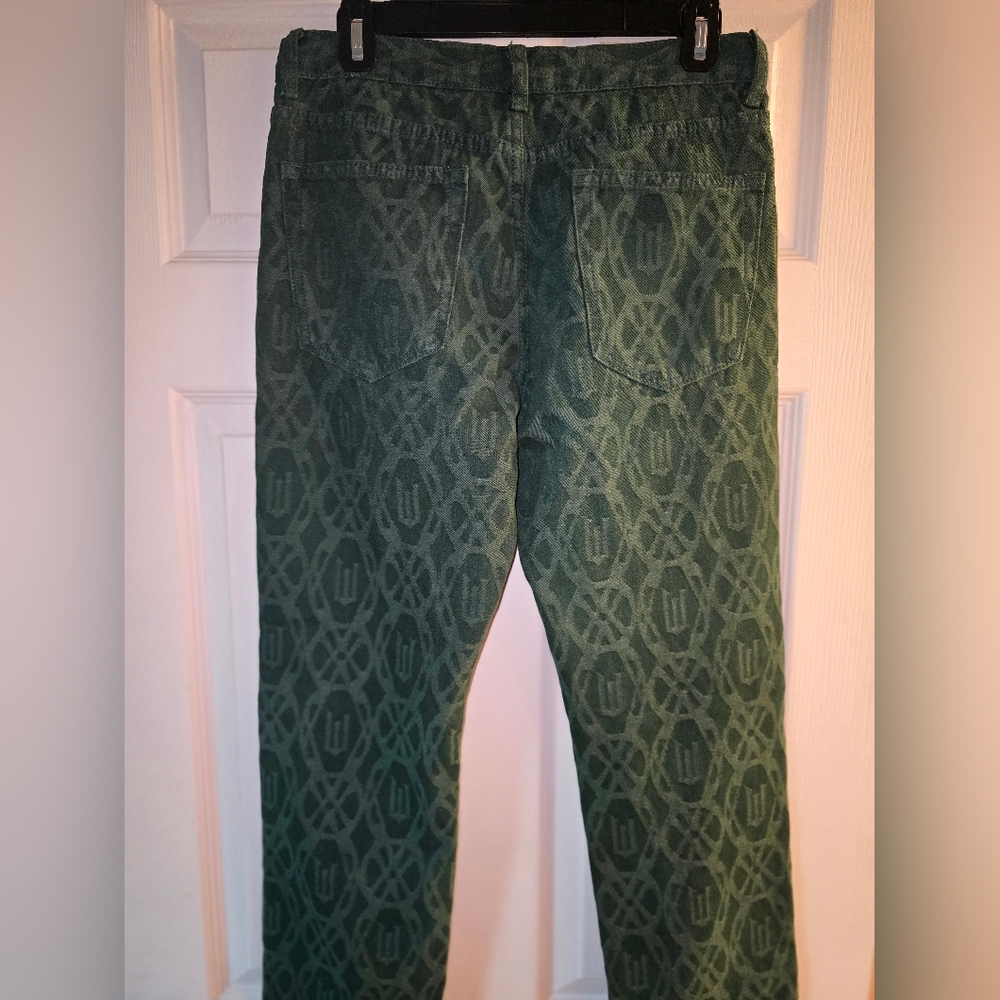 Green Patterned Pants